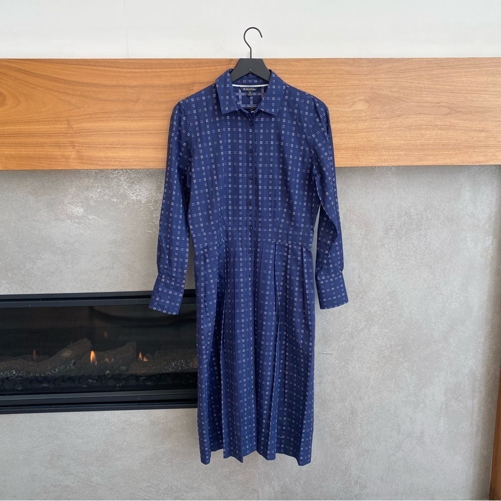 NWOT Brooks Brothers Dobby Checked Shirt Dress, Size 10